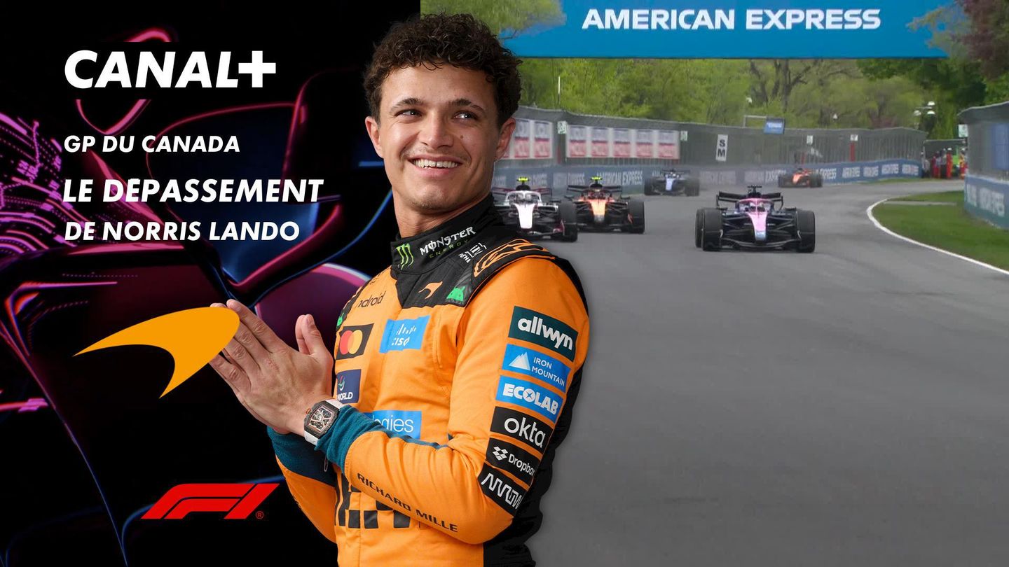 Le dépassement de Lando Norris lors du Grand Prix du Canada - 12e tour