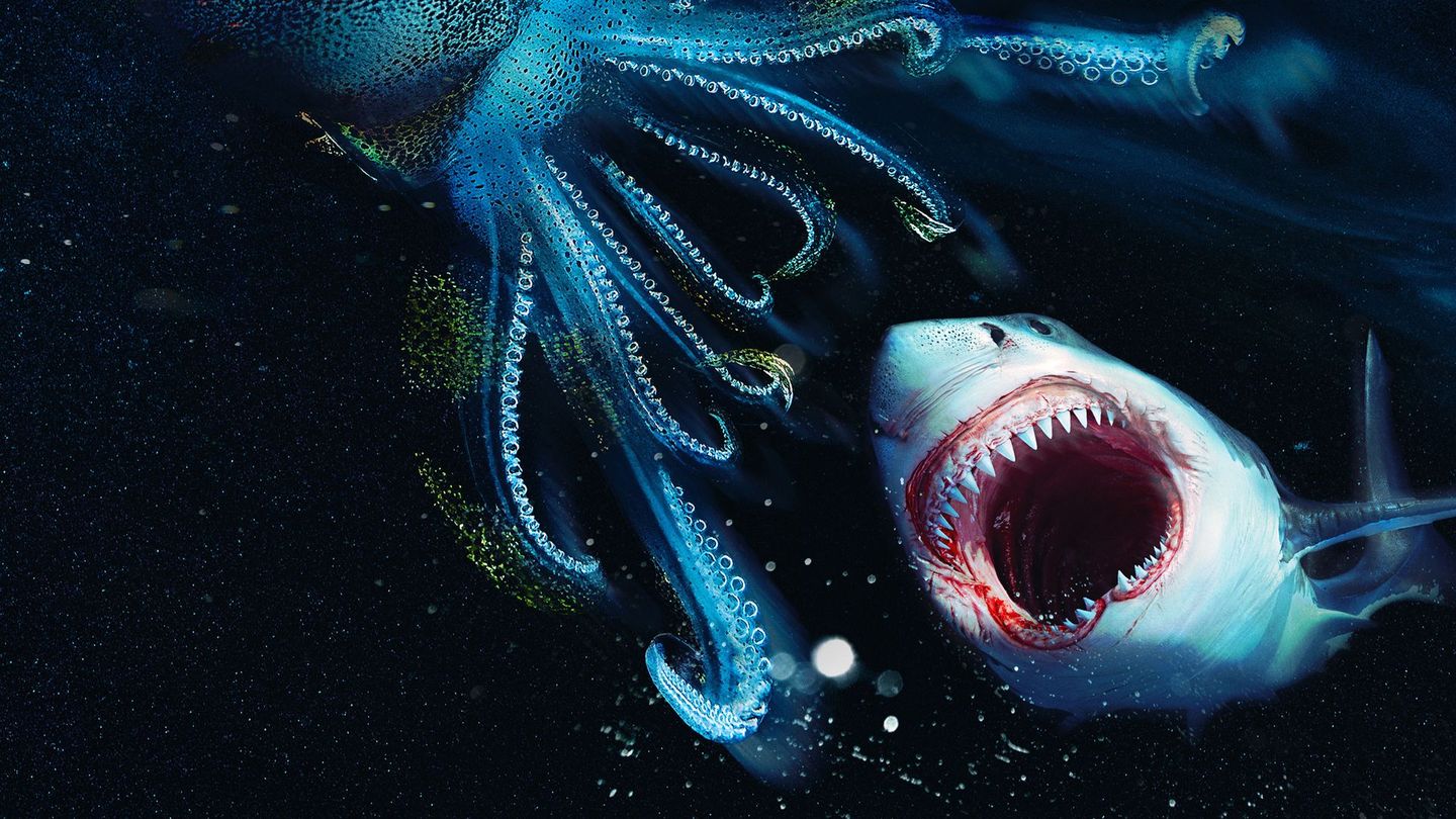 Requin vs Kraken : duel des abysses