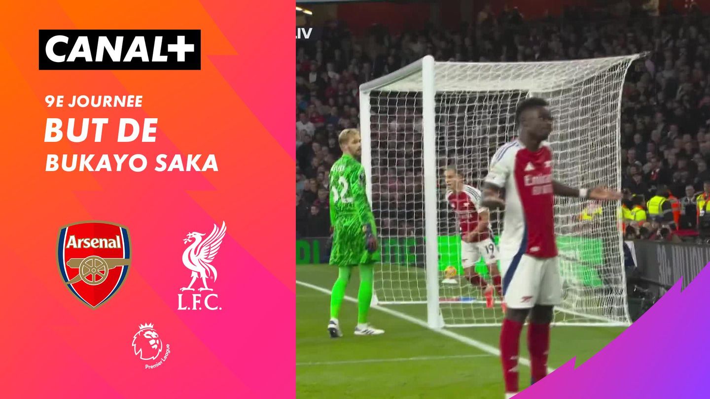 Le but de Bukayo Saka contre Liverpool (9')