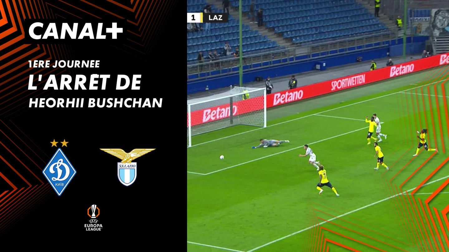 L'arrêt de Heorhii Bushchan contre Lazio (28')