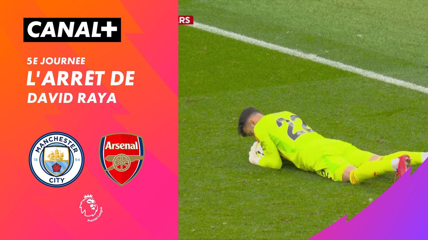 Le arrêt de David Raya contre Man City (30')