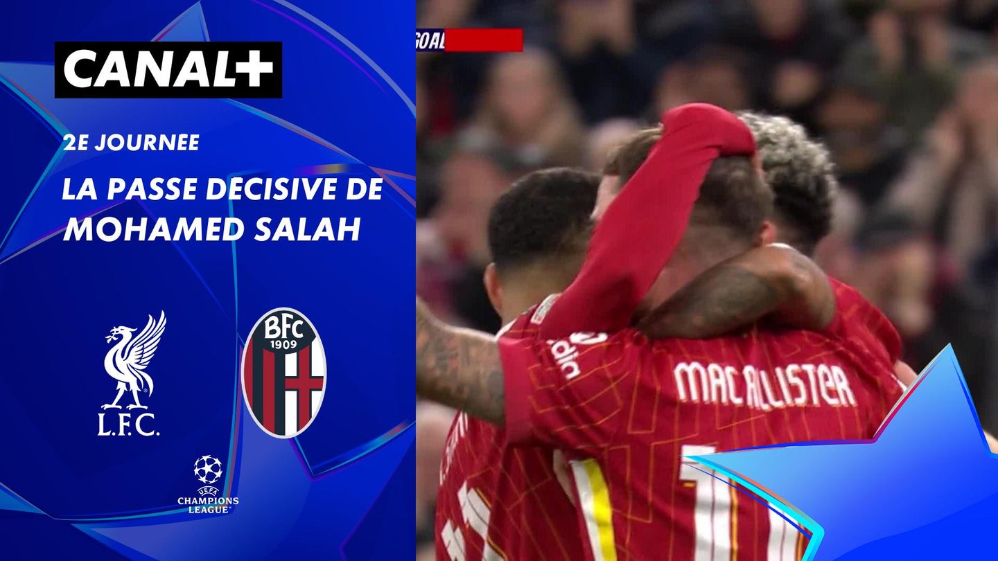 Le passe décisive de Mohamed Salah contre Bologne (11')