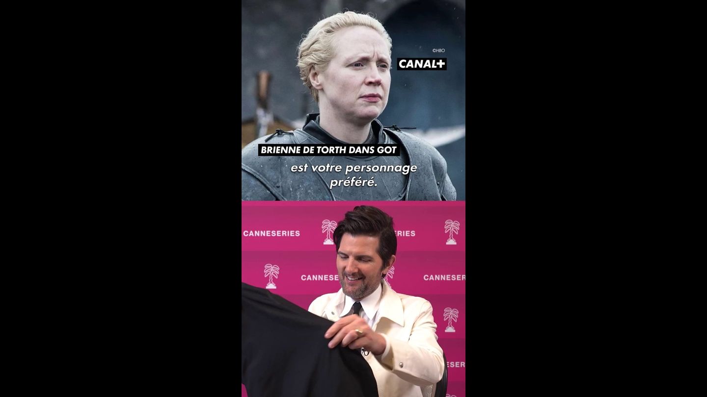 On a offert un cadeau à Adam Scott à CANNESERIES