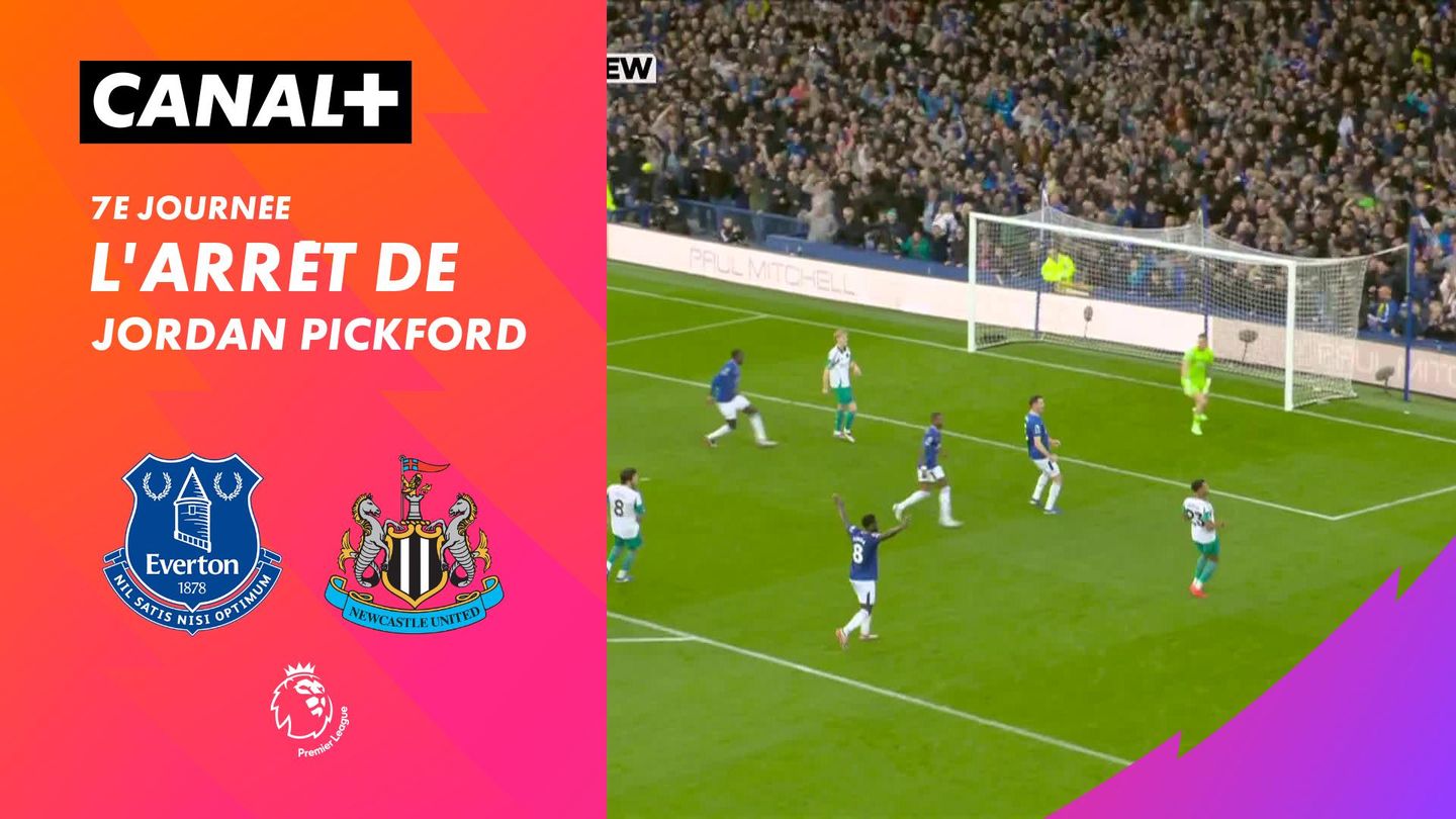 L'arrêt de Jordan Pickford contre Newcastle (35')