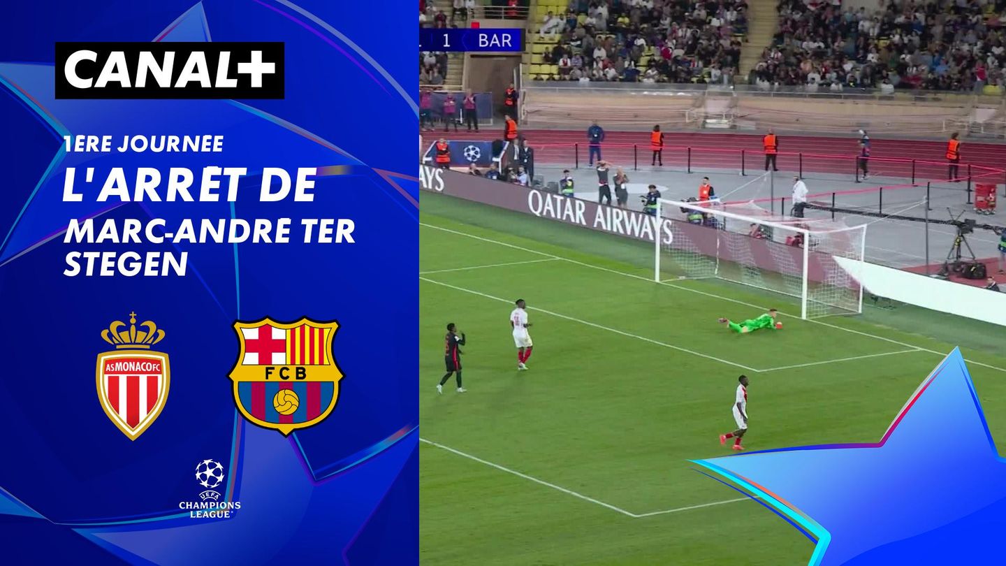 Le magnifique arrêt de Marc-André ter Stegen contre Monaco (57')