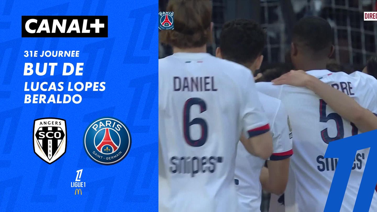 Le but de Lucas Lopes Beraldo contre Angers (52')