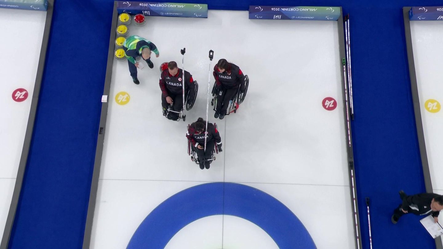 Curling fauteuil - Canada - Norvège , par équipes mixtes