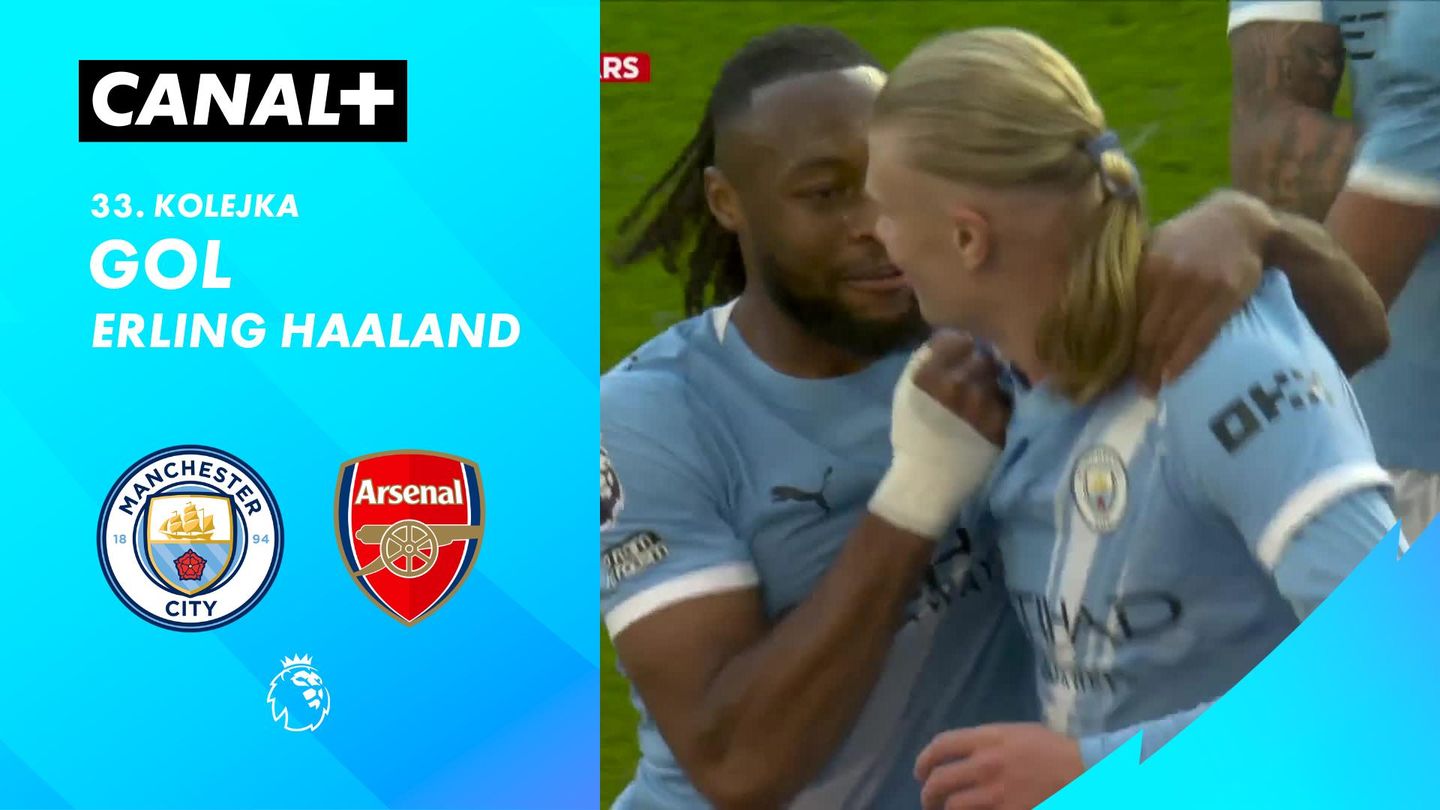 Gol Erling Haaland przeciwko Arsenal (65')