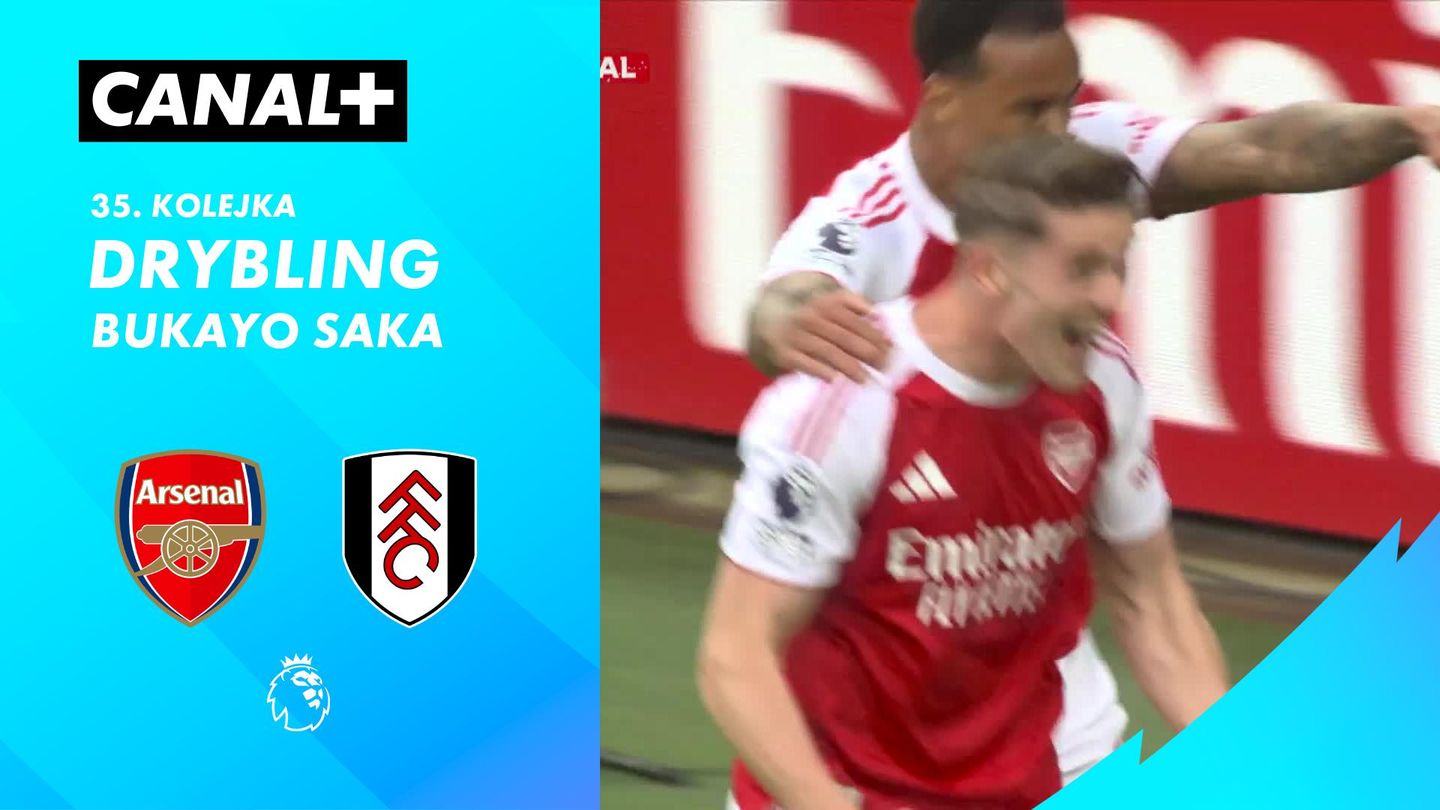 Drybling Bukayo Saka przeciwko Fulham (9')
