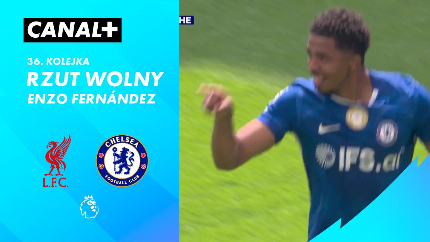 Rzut wolny Enzo Fernández przeciwko Liverpool (35')