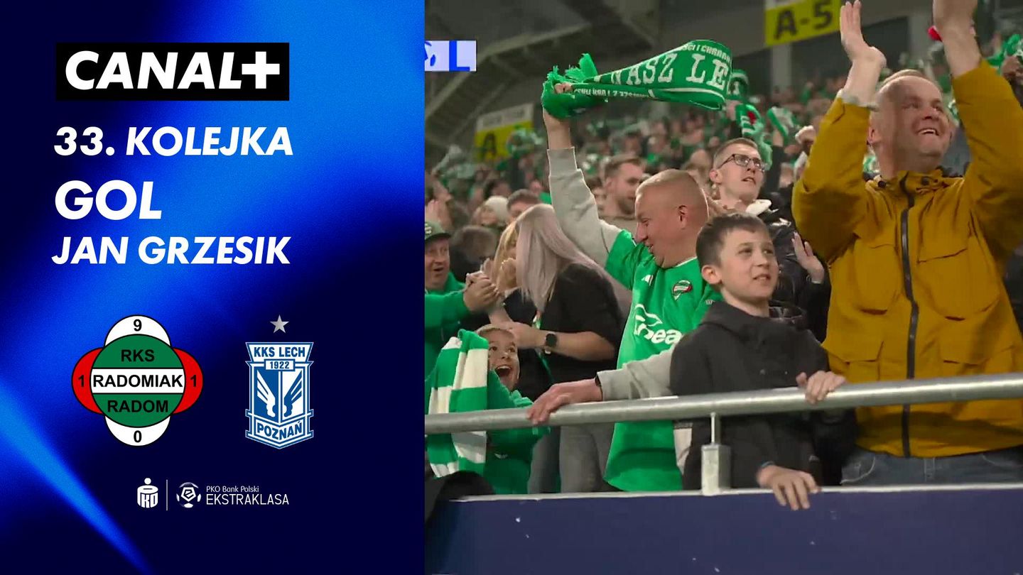Gol Jan Grzesik przeciwko Lech  Poznań (8')
