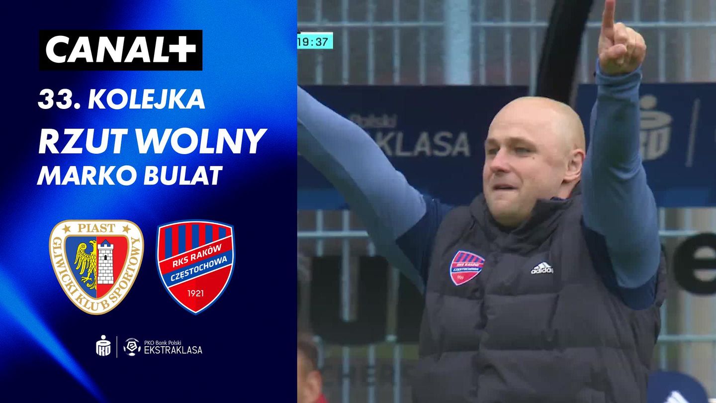 Rzut wolny Marko Bulat przeciwko Piast Gliwice (20')
