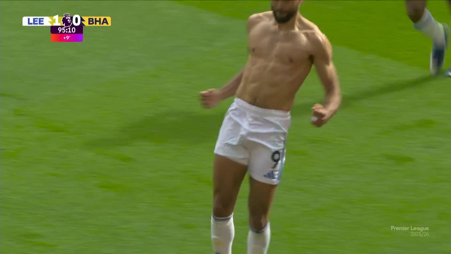 Drybling Dominic Calvert-Lewin przeciwko Brighton and Hove Albion (95')