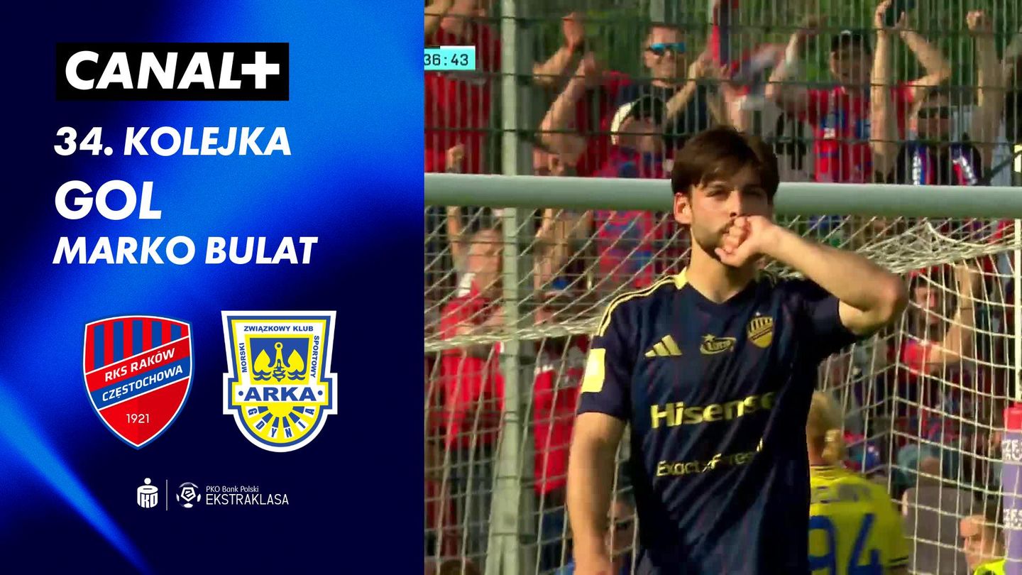 Gol Marko Bulat przeciwko MZKS Arka Gdynia (37')