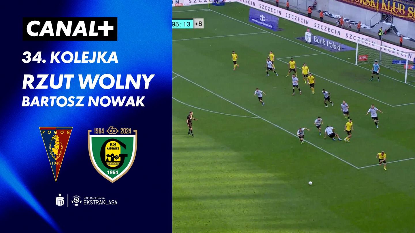 Rzut wolny Bartosz Nowak przeciwko Pogoń Szczecin (96')