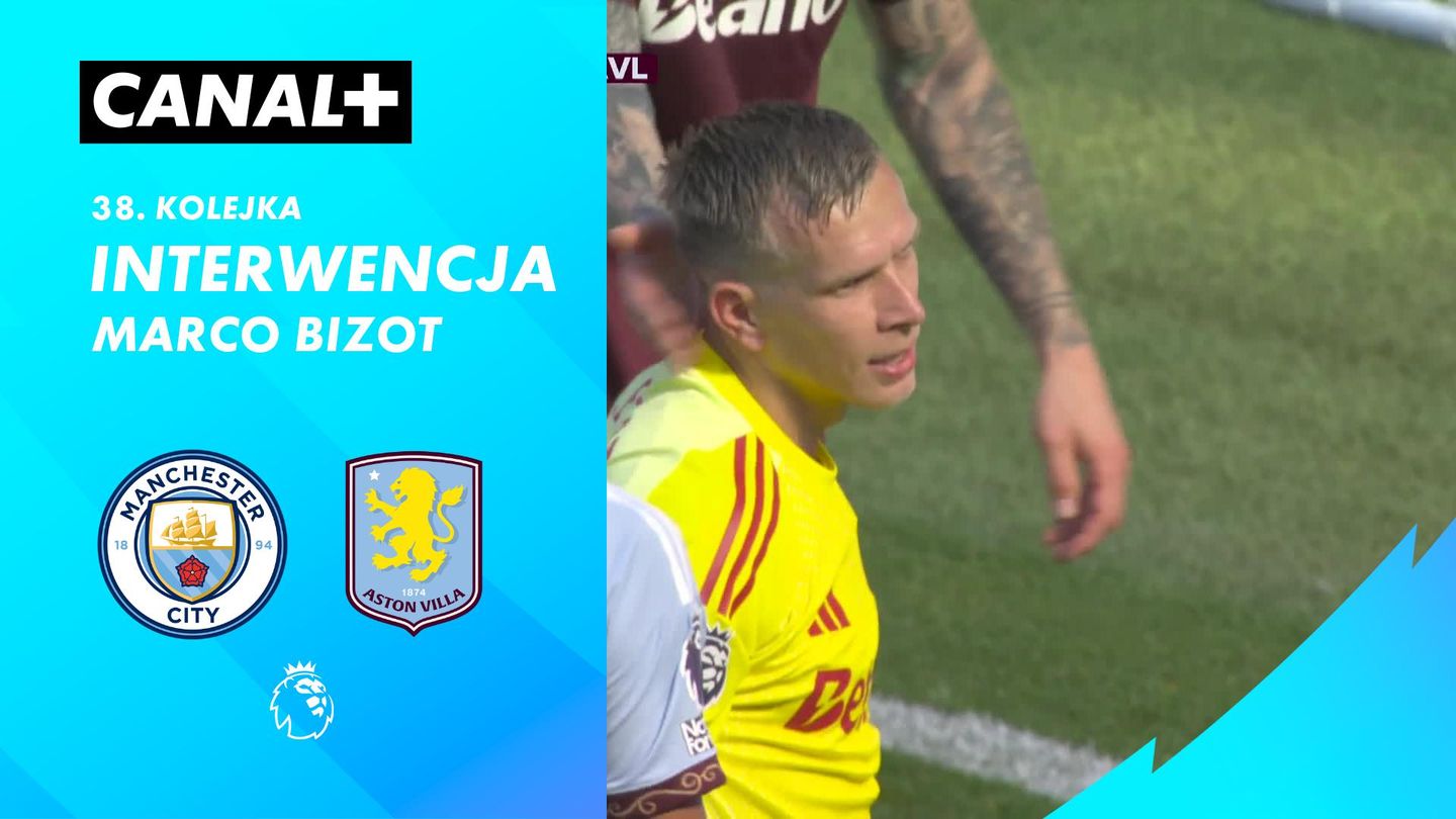 Interwencja Marco Bizot w meczu z Manchester City (43')