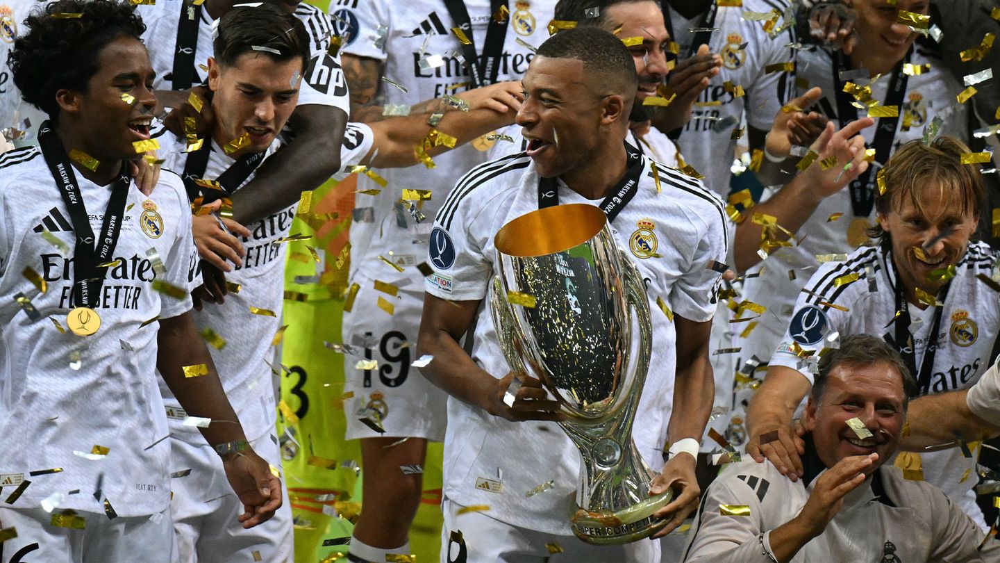 Kylian Mbappé, avec un but et un trophée, signe une première réussie avec  le Real Madrid | myCANAL