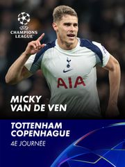 Le but de Micky van de Ven contre Copenhague (64')