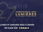 CANAL+ et l’Académie des Lumières sont heureux d’annoncer que la 27ᵉ Cérémonie des Lumières de la presse internationale sera diffusée en clair et en exclusivité sur CANAL+ et myCANAL, lundi 17 janvier 2022 à 20H00.
La cérémonie sera présentée par Laurie Cholewa, pour une heure de célébration du cinéma français qui dévoilera le palmarès décerné par 95 correspondants de la presse internationale issus de 36 pays.
