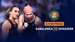 Quart de finale dames. Aryna Sabalenka / Diana Shnaider