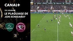 Le plaquage offensif de Jon Echegaray contre Pau