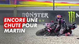 Jorge Martín chute lors de la course sprint du GP de Catalogne