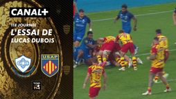 L'essai de Lucas Dubois contre Castres