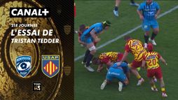 L'essai de Tristan Tedder contre Montpellier