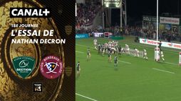 L'essai de Nathan Decron contre Bordeaux-Bègles