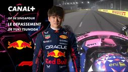 Le dépassement de Yuki Tsunoda au Grand Prix de Singapour- 44e tour
