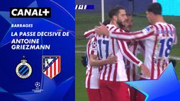 Le passe décisive de Antoine Griezmann contre Club Bruges (49')