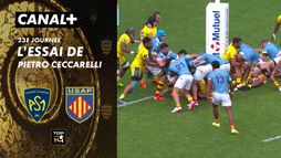 L'essai de Pietro Ceccarelli contre Clermont