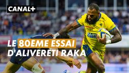 Alivereti Raka inscrit son 80ème essai en TOP 14 lors de la rencontre entre le Racing et Clermont
