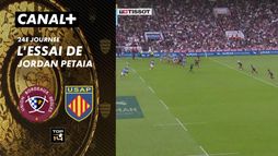 L'essai de Jordan Petaia contre Bordeaux-Bègles