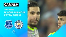 Le coup franc de Rayan Cherki contre Everton (79')