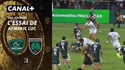 L'essai de Aymeric Luc contre US Montauban