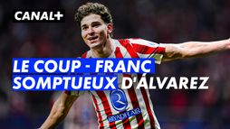 Julian Álvarez ouvre le score contre le Barça avec un coup franc somptueux - Ligue des champions 2025-2026
