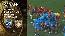 L'essai de Florian Verhaeghe contre Perpignan