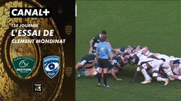 L'essai de Clement Mondinat contre Montpellier