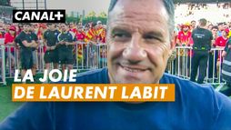 Soulagement et joie pour Laurent Labit après le maintien en TOP 14 - Barrage accession TOP 14
