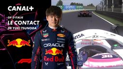 Le contact de Yuki Tsunoda au Grand Prix d'Italie- 28e tour