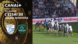 L'essai de Julian Montoya contre Bayonne