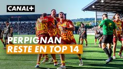 La joie des Perpignanais qui restent en TOP 14 - Barrage d'accession TOP 14