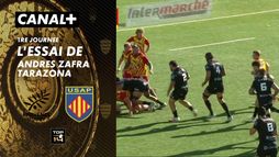 L'essai de Andres Zafra Tarazona contre Perpignan