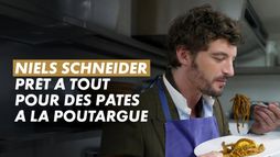 On aimerait que Niels Schneider comme il regarde son plat de pâtes...