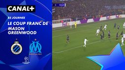 Le coup franc de Mason Greenwood contre Club Bruges (17')