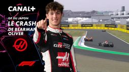 Le crash de Bearman Oliver au Grand Prix du Japon - 22e tour - 18e tour