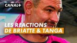 La joie de Briatte et Tanga après la qualification en demi-finale - Barrage TOP 14
