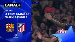 Le coup franc de Marcus Rashford contre Atlético (52')