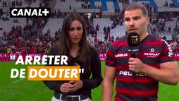 Antoine Dupont réagit à la victoire bonifiée de Toulouse face à Toulon au Stade Vélodrome